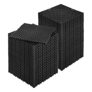 VEVOR Interlocking Drainage Mat, 12” x 12” Modular Interlocking Cushion, 55 Pcs Splicing Drainage Mats, Non-Slip Black PP Drainage Floor Tile - 1 of 4