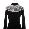 Elerevyo Women Lace Embroidery Knit Detachable Fake Peter Pan Collar Little Shawl for Blouse 1Pc - 3 of 4