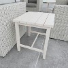 CAVINAS Aluminum Outdoor Storage Side Table, Birch Look Outdoor Patio Tables for Indoor and Outdoor Use, White - 3 of 4