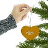 UC Davis Secondary Logo Heart Love Wood Christmas Tree Holiday Ornament - 3 of 3