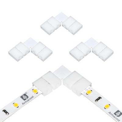 Armacost Lighting SureLock Pro 2 Pin LED Strip Light Tape to Tape Corner Connectors 4pk Light Accessory