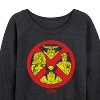 Women's - Marvel - X-Men Logo Characters Lightweight French Terry Wide Neck Long Sleeve Shirt - 2 of 4