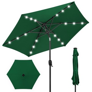 Best Choice Products 7.5ft Outdoor Solar Patio Umbrella for Deck, Pool w/ Tilt, Crank, LED Lights - 1 of 4