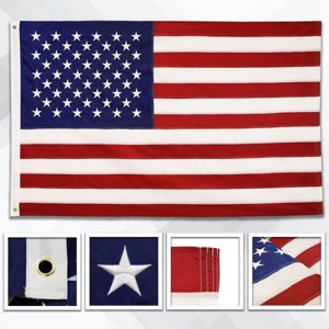 Maison 3'x5' USA Embroidered Flag Patriotic Perfect 4th Of July Independence Day Flag For Outdoor & Indoor Use - 1 of 4