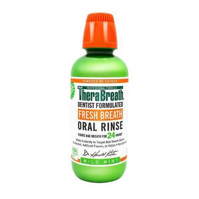 TheraBreath Fresh Breath Oral Rinse Mild Mint - 16 fl oz