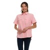 Canada Weather Gear Women's Short Sleeve 4-Pocket Button-Up Shirt – Lightweight Utility Collared Top with Chest, Side Seam Pockets - 4 of 4