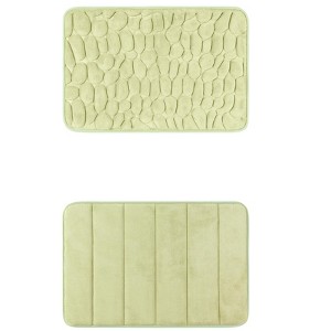 Unique Bargains 2Pcs Non Slip Absorbent Thick Soft Quick Dry Bathroom Bath Rugs - 1 of 4