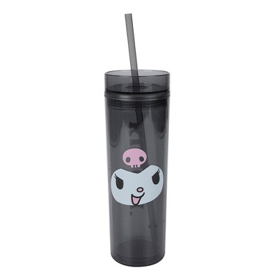 My Melody Character Face & Bow 16 Oz Transparent Pink Slim Acrylic Travel  Cup With Straw : Target