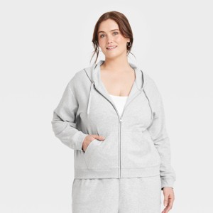 Women's Fleece Zip-Up Sweatshirt - Auden™ - 1 of 4