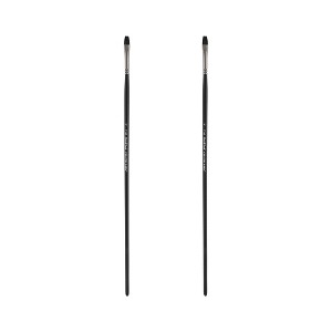 Black Swan Synthetic Red Sable Paint Brushes Flat Sets of 2- Professional Quality Long Handle Paint Brushes in Assorted Shapes and Sizes for Oil, - 1 of 4