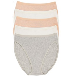 Felina Women's Organic Cotton Stretch Hi Cut Panty 5-Pack Underwear - 1 of 1