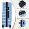 Sapphtopaz 3pcs Hardshell Luggage Sets ABS+PC Suitcase Durable Luggage Carry On Suitcase Suitcases with Wheels, Spinner Wheels (20" 24" 28") - 2 of 4