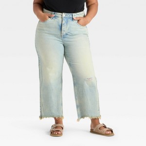 Women's High-Rise Straight Ankle Jeans - Universal Thread™ Light Wash - 1 of 3