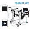 ODK Portable Patient Lift Transfer Chair with 180¡ã Split Seat & Potty, Multifunctional Bathroom Wheelchair & Elderly Bedside Commode Chair - 2 of 4