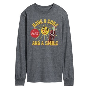 Men's - Coca-cola - Have A Coke And A Smile Long Sleeve Graphic T-Shirt - 1 of 3