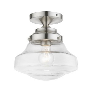 Livex Lighting Avondale 1 - Light Semi-Flush Mount in  Brushed Nickel - 1 of 1