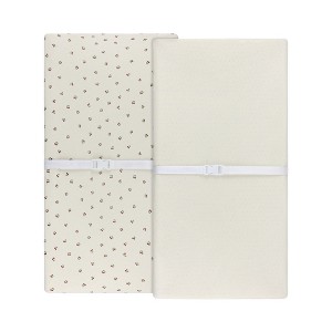 Aurora Fitted Sheet Set - 2 pk - 100% Jersey Knit Cotton - Cherry Printed - 1 of 3