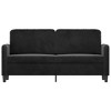 vidaXL 2-Seater Sofa Black 55.1 in. Velvet - 3 of 4