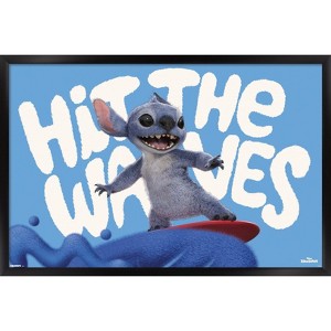 Trends International Disney Lilo & Stitch (2025) - Hit The Waves Framed Wall Poster Prints - 1 of 4