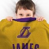 Sleep Squad Los Angeles Lakers LeBron James 60” x 80” Raschel Plush Blanket  – An NBA Jersey Throw