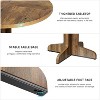 47 Inch Round Dining Table for 4, Farmhouse Kitchen Table with Wood Tabletop and Stable Base, for Kitchen, Living Room, (Table Only) - 3 of 4