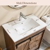 Mastgoal 30" Farmhouse Bathroom Vanity with Sink, Bathroom Dresser with 3 Drawers & Adjustable Shelves - 4 of 4