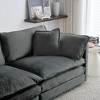 NicBex 76 Inch Sofa Bed,Modern Comfy Chenille Loveseat Sofa with Deep Seat & 4 Pillows,Upholstered 2-Seater Couch for Living Room - 3 of 4