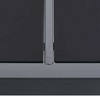 vidaXL Outdoor Dining Table Anthracite Glass, Powder-Coated Steel Large - 4 of 4