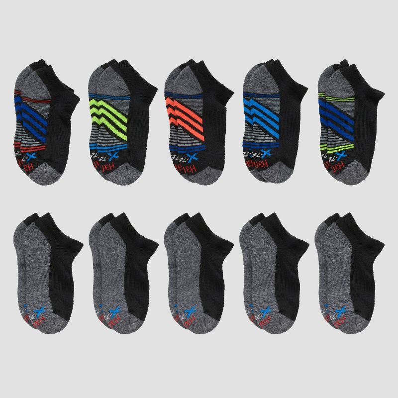 Hanes Boys' 10pk Premium No Show Socks, 1 of 5