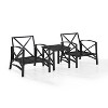 Crosley 3pc Kaplan Outdoor Seating Set with 2 Chairs & Side Table - image 4 of 4