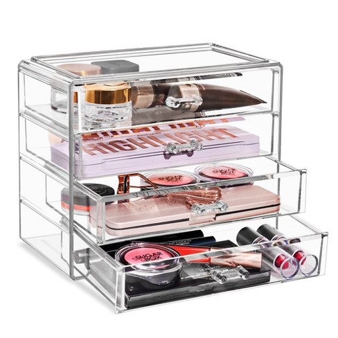 Sorbus Large Stackable Acrylic Drawers - 1 Clear Storage Drawers for  Organizing Make up, Nail Polish, Hair Accessories, and Beauty Supplies -  Makeup