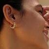 Cubic Zirconia Huggie Earrings 14k Gold Plated Tiny Earrings Small Huggie Hoop Earrings Simple Lightweight Hoops Gift for Women - 3 of 4