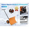 29"W Heavy-Duty Snowplow, with Adjustable Handle and Tilting Blade, Efficiently Removes Snow, Suitable for Driveways, Doorways, Sidewalks, Patios - 2 of 4