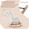 Rocking Chair, Upholstered Rocking Chair With Backrest and Pockets for Living Room, Bedroom, Balcony - 4 of 4