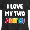 Girls' - Instant Message - I Love My Two Aunts Fitted Short Sleeve Graphic T-Shirt - 2 of 4