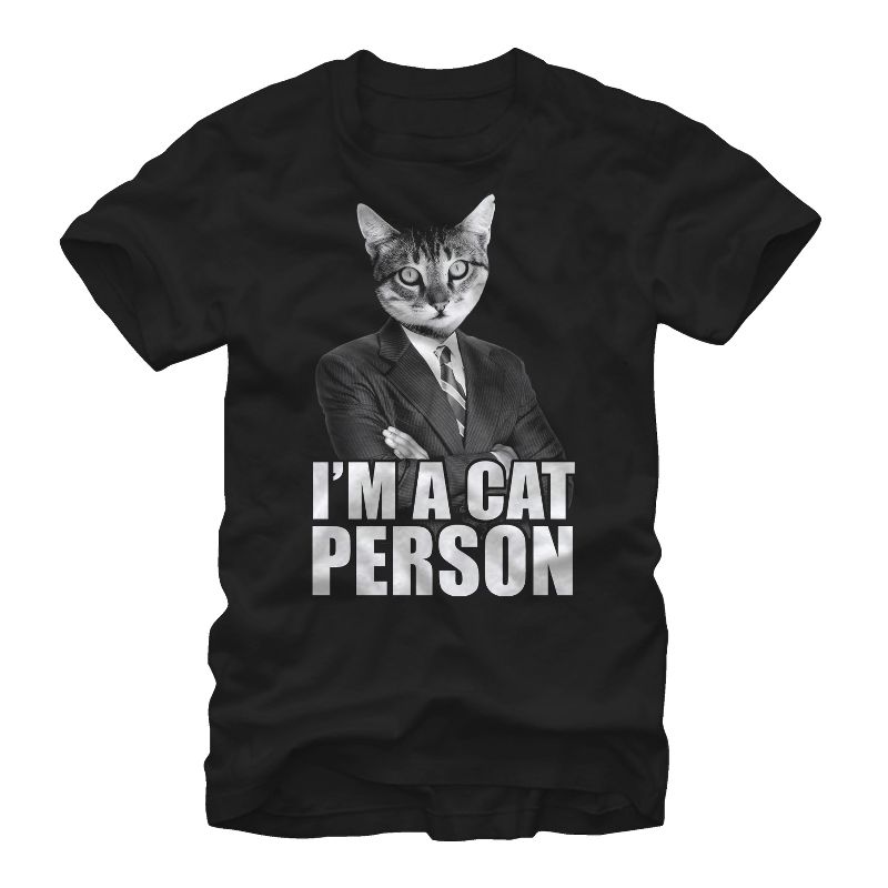 Men's Lost Gods Cat Person T-Shirt, 1 of 5