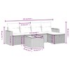 vidaXL 6 Piece Patio Sofa Set with Cushions Brown Poly Rattan - 4 of 4