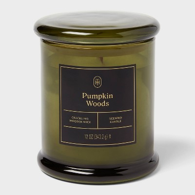 Wooden Wick Pumpkin Woods Jar Candle 12oz - Threshold™