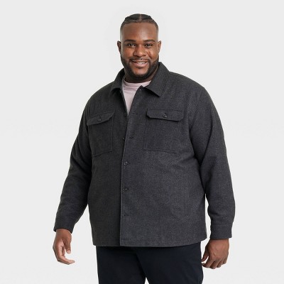 Men's Big & Tall Plaid Woven Shirt Jacket - Goodfellow & Co™ Red 5xlt :  Target