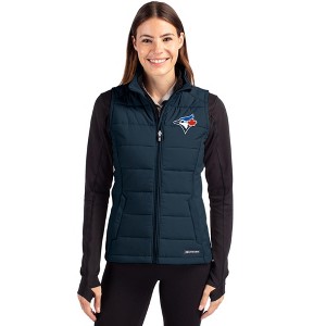 Toronto Blue Jays Cutter & Buck Evoke Hybrid Softshell Recycled Womens Full Zip Vest - 1 of 1