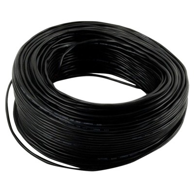20 Ft Black PVC Insulated Electrical Wire Cable