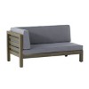 CAVINAS Porch Furniture Set with Coffee Table, Acacia Wood Patio Conversation Sets, Modern Patio Sofa Sets for Garden, Dark Gray - 3 of 4