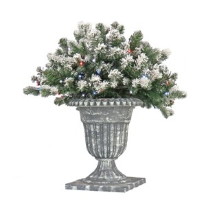 24" Prelit LED Snowy Sheffield Spruce Porch Bush Twinkly Lights - National Tree Company - 1 of 4