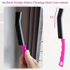 Aoibox 4-Piece Hard Bristle Crevice Cleaning Brush Set, Multifunctional Gap Cleaner for Kitchen, Bathroom, Windows, Tiles, Faucets, Pink - 4 of 4