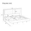 Full Size Velvet Bed Frame with LED Lights & Wingback Upholstery, No Box Spring Required - 3 of 3