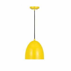 Z Studio Dome Pendant Light - Blue Iron, 9.5" Wide, Dimmable, 1 Bulb, Perfect for Any Room - 1 of 1