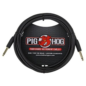 Pig Hog Instrument Cable Black Woven 1/4" to 1/4" - 1 of 2