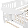 NicBex Twin Size Daybed Modern Wooden Bed Frame with Trundle, 2 Tables and Guardrails for Bedroom, Living Room, No Box Spring Required - 4 of 4
