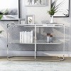 Yarmuth Glam 1 Shelf Sofa Table Chrome - HOMES: Inside + Out - 3 of 4