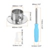 Unique Bargains Stainless Steel Low-leg Brushed Finish Closet Rod Holder 4 Pcs - 2 of 4